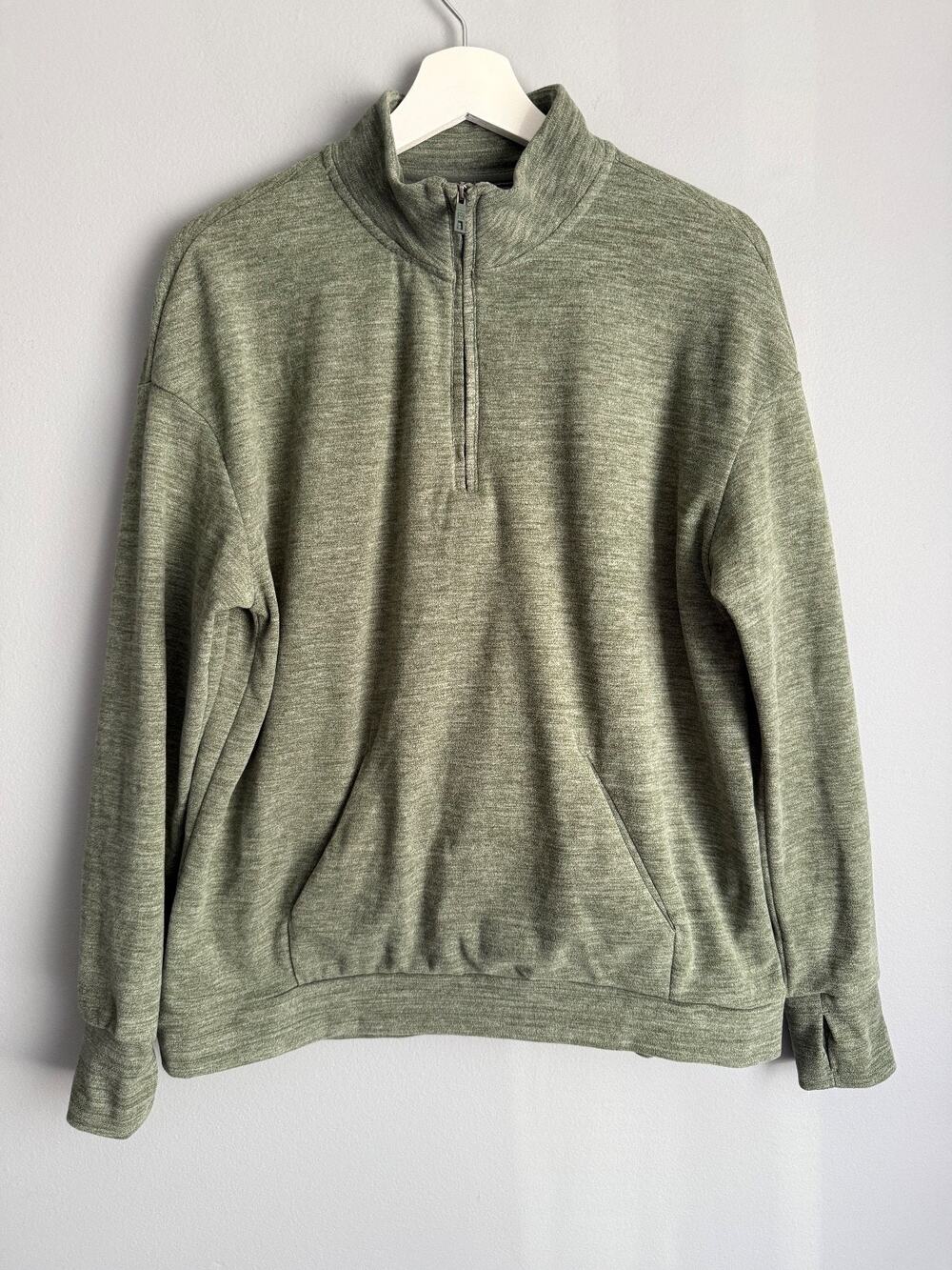 Avalanche Outdoor Men's M Olive Quarter Zip Pullover Gorpcore Outdoor Sporty
